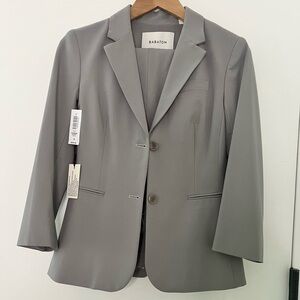 NWT Babaton Italian wool grey blazer 2-pc pant suit (blazer size 4 pants size 6)